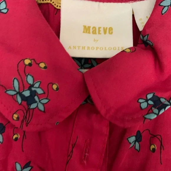 Anthro - Maeve red blouse - Picture 4 of 6